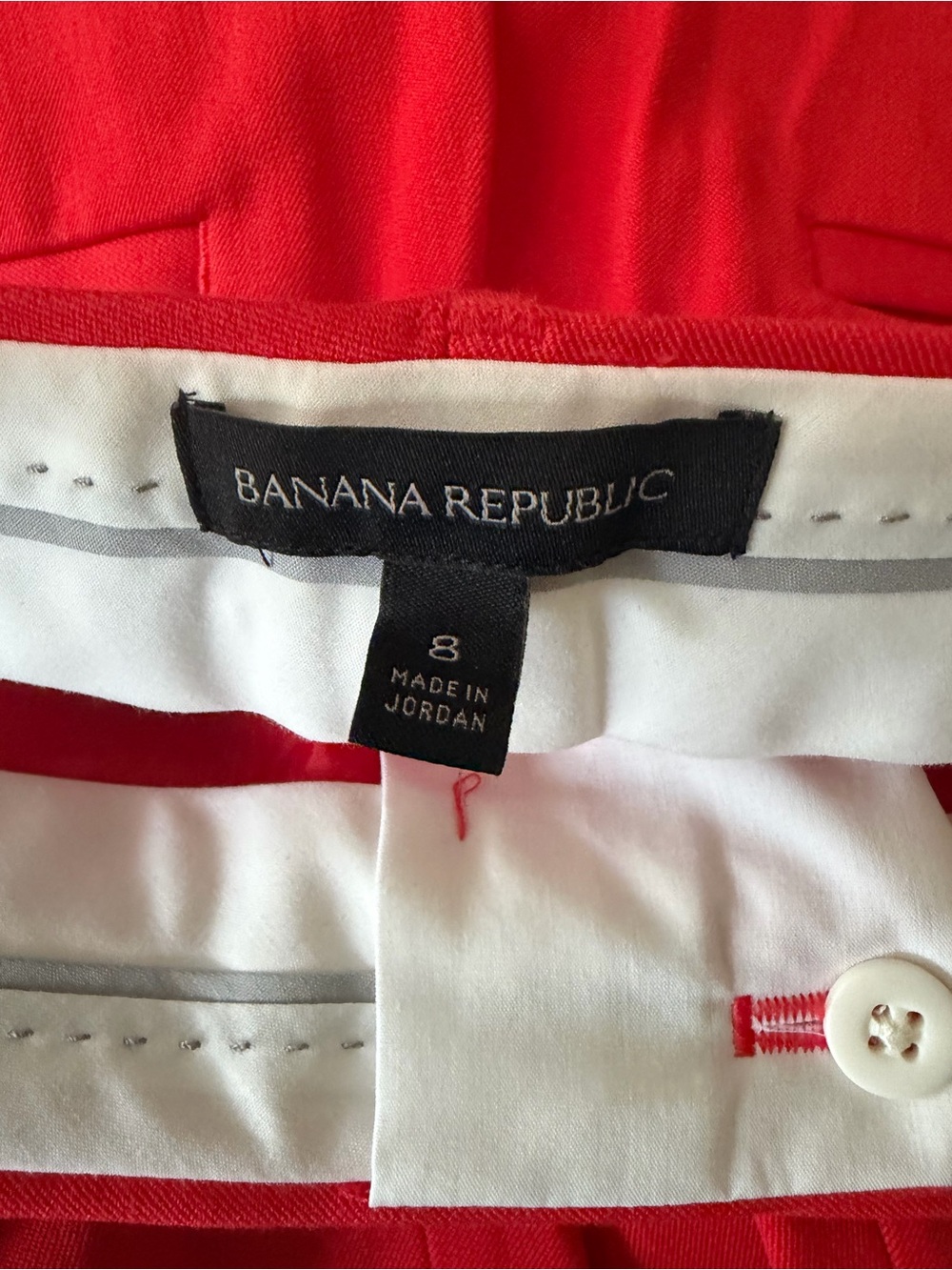 Women’s Banana Republic Sloan Straight Red Pants Size 8 - Picture 7 of 12